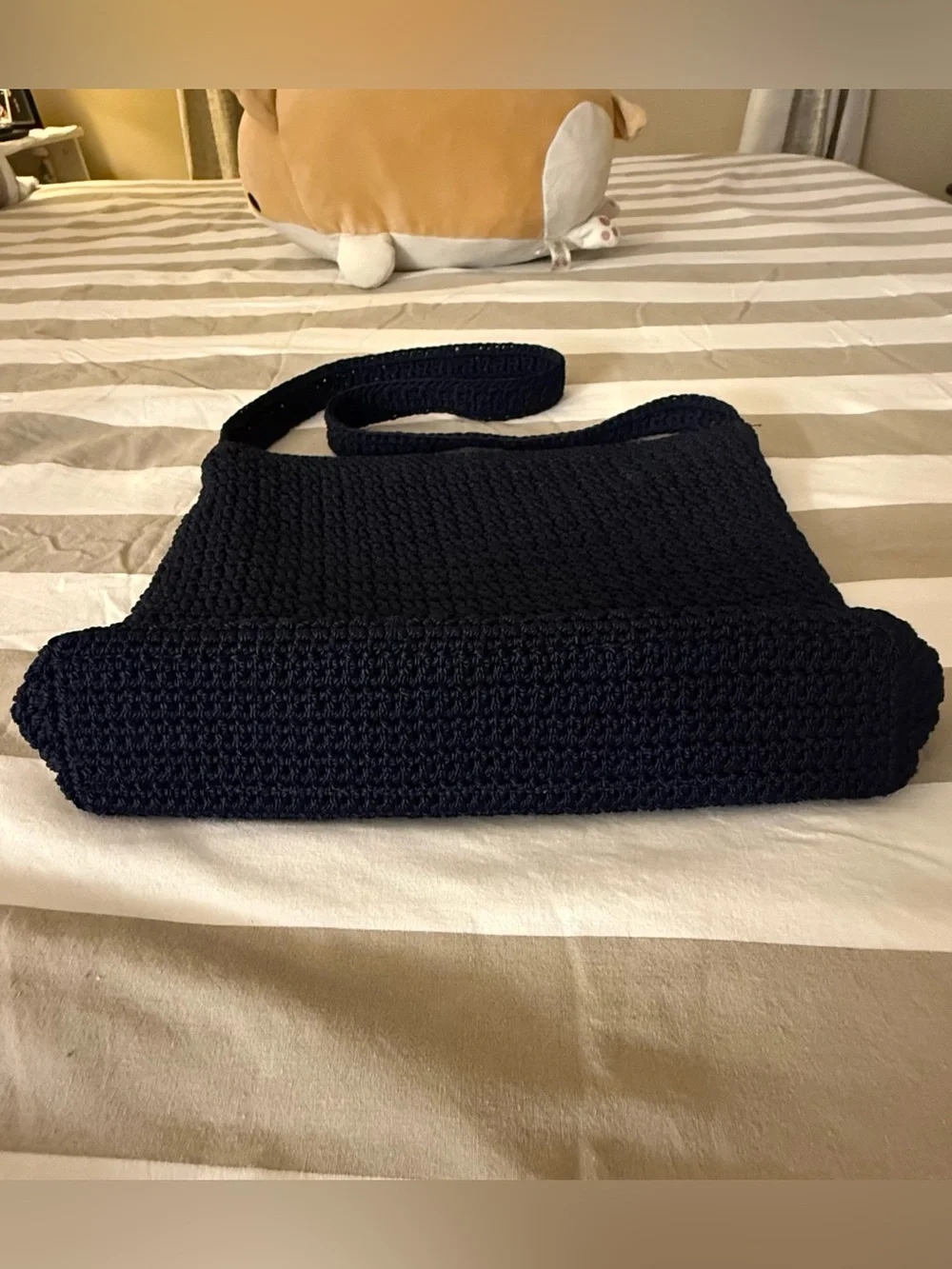 SAK Women's Black Crochet Shoulder or Cross body Bag -